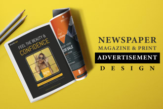 do newspaper magazine print ad social media advertisement leaflet flyer design