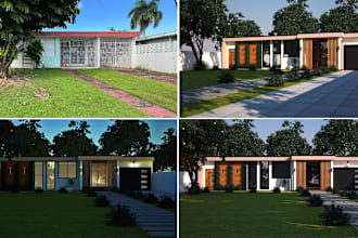 remodel house facade or house renovation