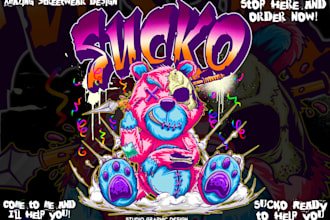 make design streetwear illustration for your clothing