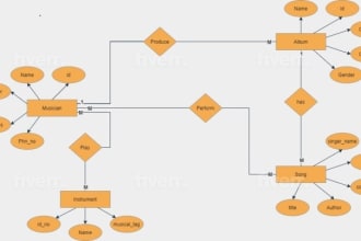 do er diagram sql,database assignments,database design,schema,mysql,oracle