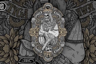 design detailed dark art illustration