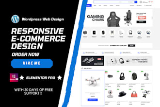 create wordpress ecommerce website and woo commerce store