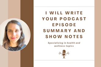 write your podcast show notes