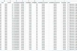 scrape airbnb data including reservations for a full year