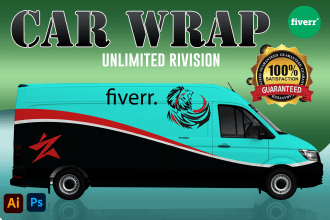 do professional vehicle wrap design, car wrap, food truck , van wrap