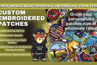 make custom embroidered patches designed and shipped quickly