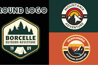 make round education, health, technology, business, and company logo