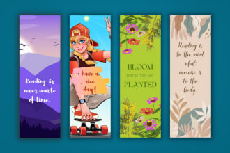 make unique and awesome bookmark design