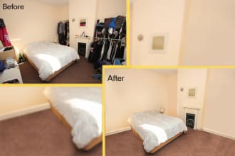 declutter, item, or furniture removal for real estate photos
