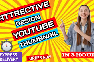 create youtube thumbnail and catchy banner in 2 hours