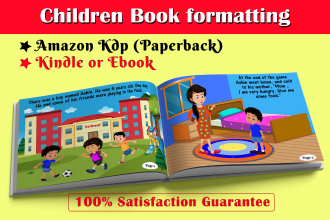 format children book for amazon kdp, children book formatting for kindle