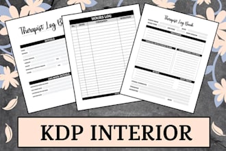create custom low content interior book   and cover for kdp
