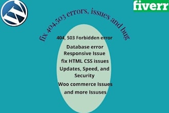 fix 404,503 errors, issues and bug