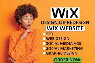 create wix website design,redesign wix website