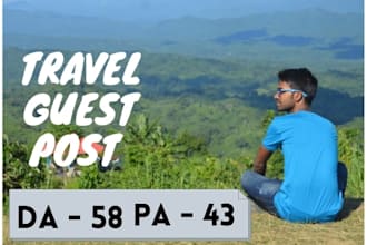 do travel guest post on da 56 websites with  do follow backlinks
