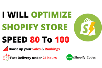 do shopify speed optimization and increase shopify score