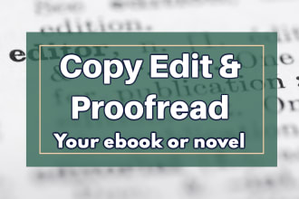 copy edit your ebook or novel to perfection