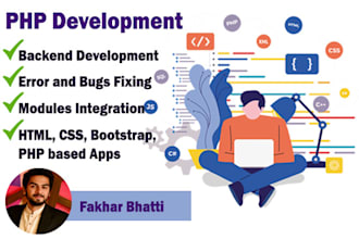 develop custom CRM, cms and dashboards using PHP laravel