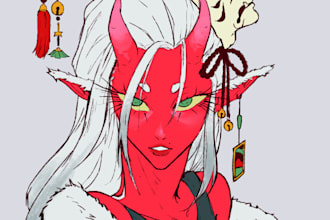 draw an anime and manga profile picture or wallpaper for you