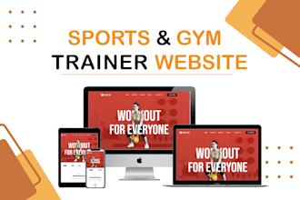 design attractive fitness, sports, gym trainer website