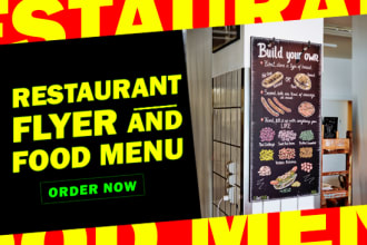 design restaurant flyer and food menu