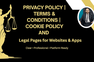 write privacy policy and terms and conditions or terms of use