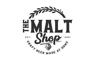 design outstanding malt shop logo with express delivery