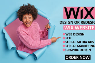 design wix website, build wix website and do wix website redesign