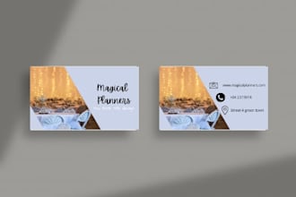 create modern, creative, custom and elegant business cards design and stationery