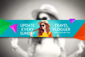 design an appealing youtube banner, facebook cover