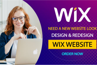 develop wix website, design or redesign, create online store