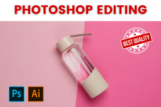 do professional photoshop editing retouch crop resize and bg change