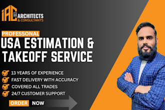 do construction cost estimation, quantity takeoff for all trades