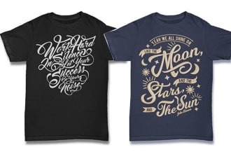 create unique eye catching t shirt design for pod