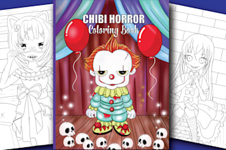 create cute kawaii coloring book pages