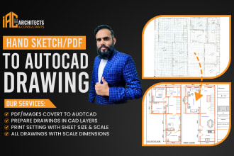 convert pdf to autocad and redraw floor plan
