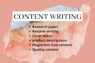 write plagiarism and grammatical error free content