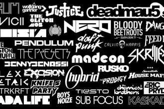 do music artist, band, dj, edm, pop artist logo