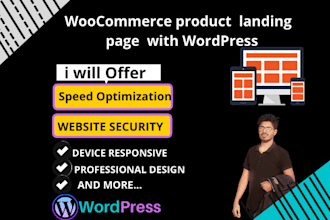 create a woocommerce product landing page with wordpress