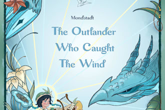 draw like a childrens book cover or fairy tale style