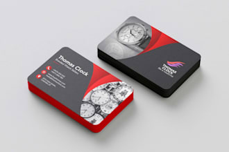 create clean professional unique outstanding business cards with custom logo