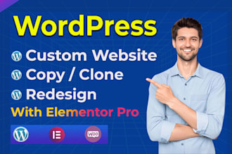 redesign copy clone responsive wordpress website template using elementor pro