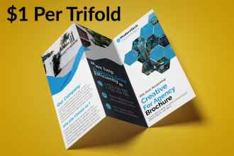 design professional business trifold, bifold brochure flyer