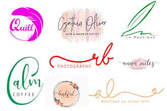 do watercolor boutique fashion and  signature logo