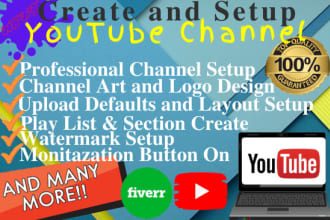 create and setup youtube channel