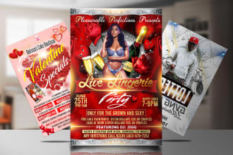 do club party birthday event concert valentine flyer poster