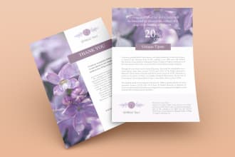design postcard, product insert, thank you card