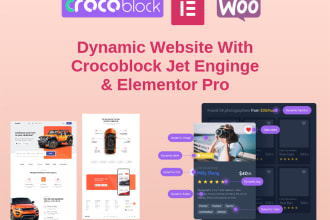 build a custom dynamic wordpress website with crocoblock  jet engine elementor