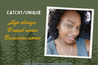 brand and create business name and design logo