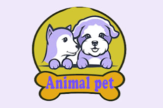 create superb animal pet logo design for your business